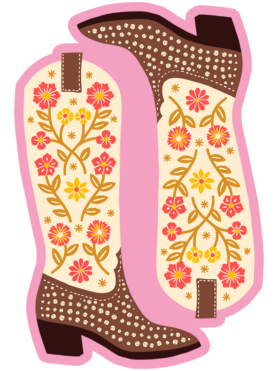 Cowgirl Boots Sticker