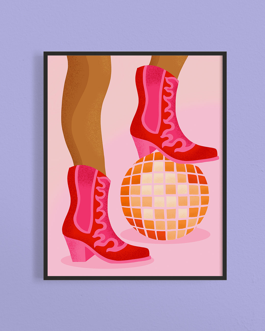 Disco Cowgirl Print
