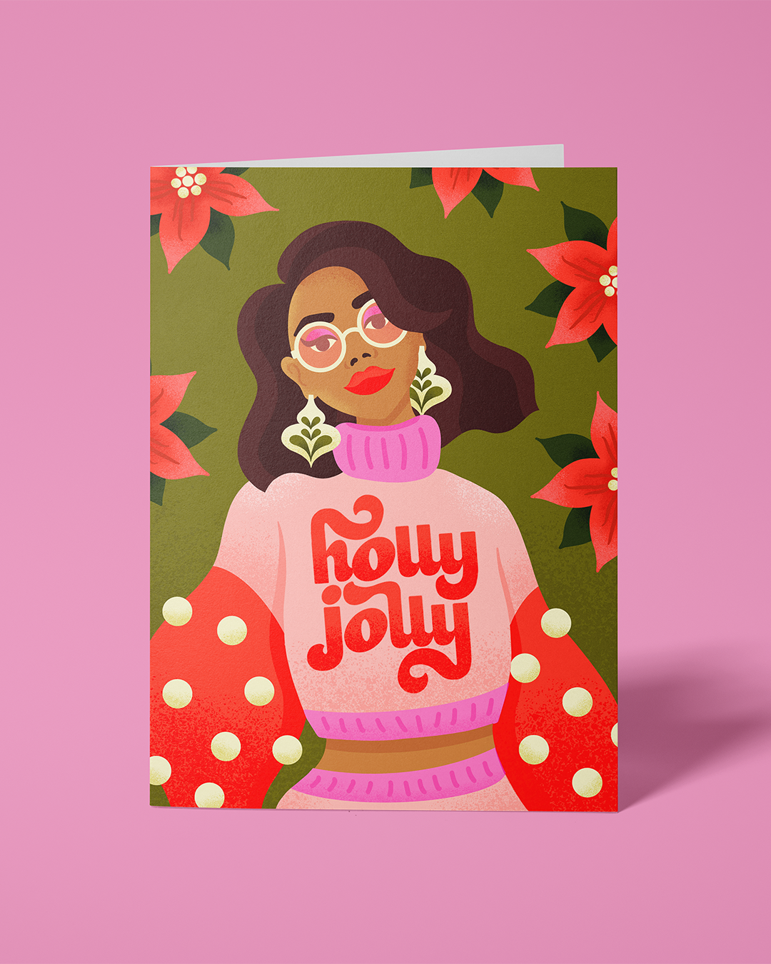 Holly Jolly Holiday Sweater Greeting Card