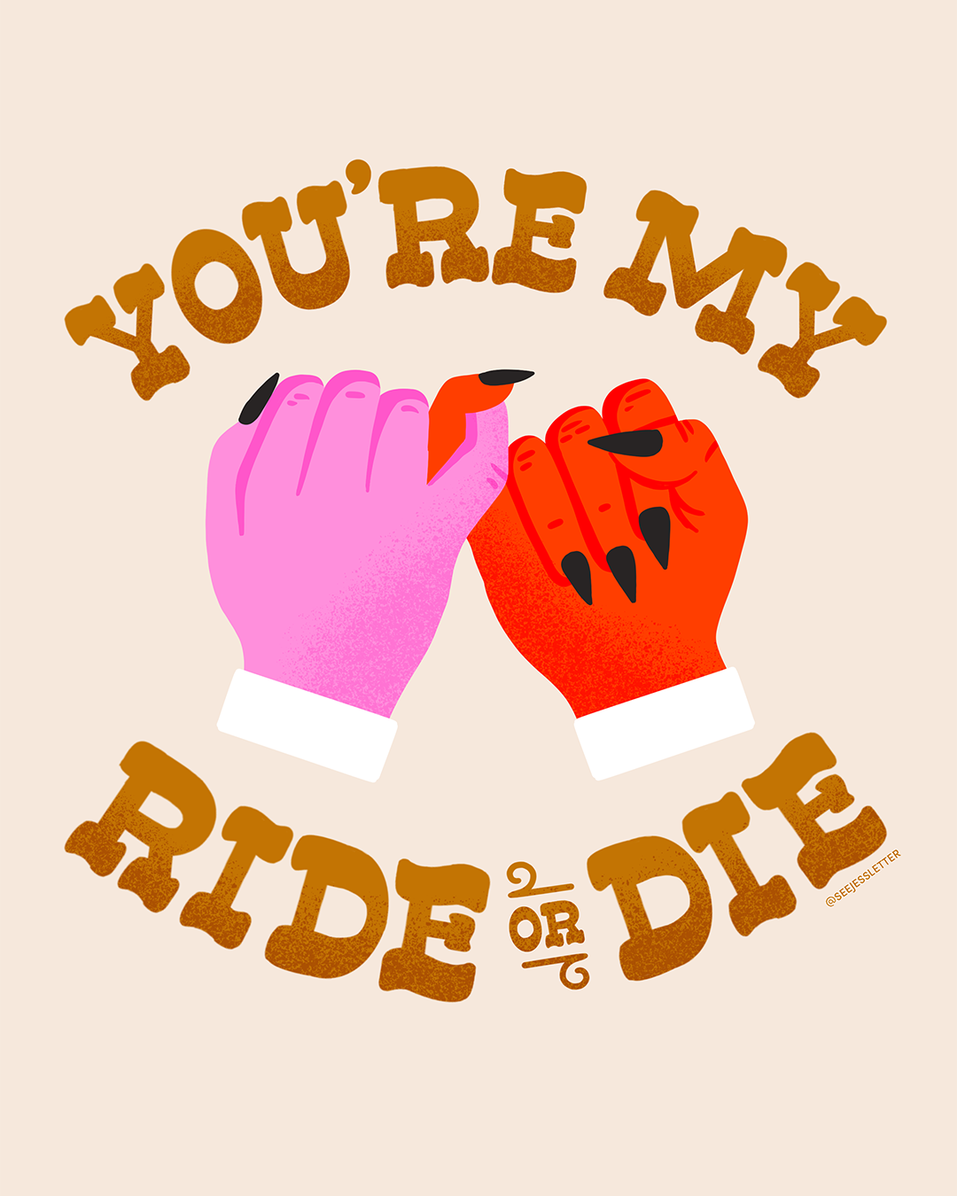 You're My Ride or Die Greeting Card