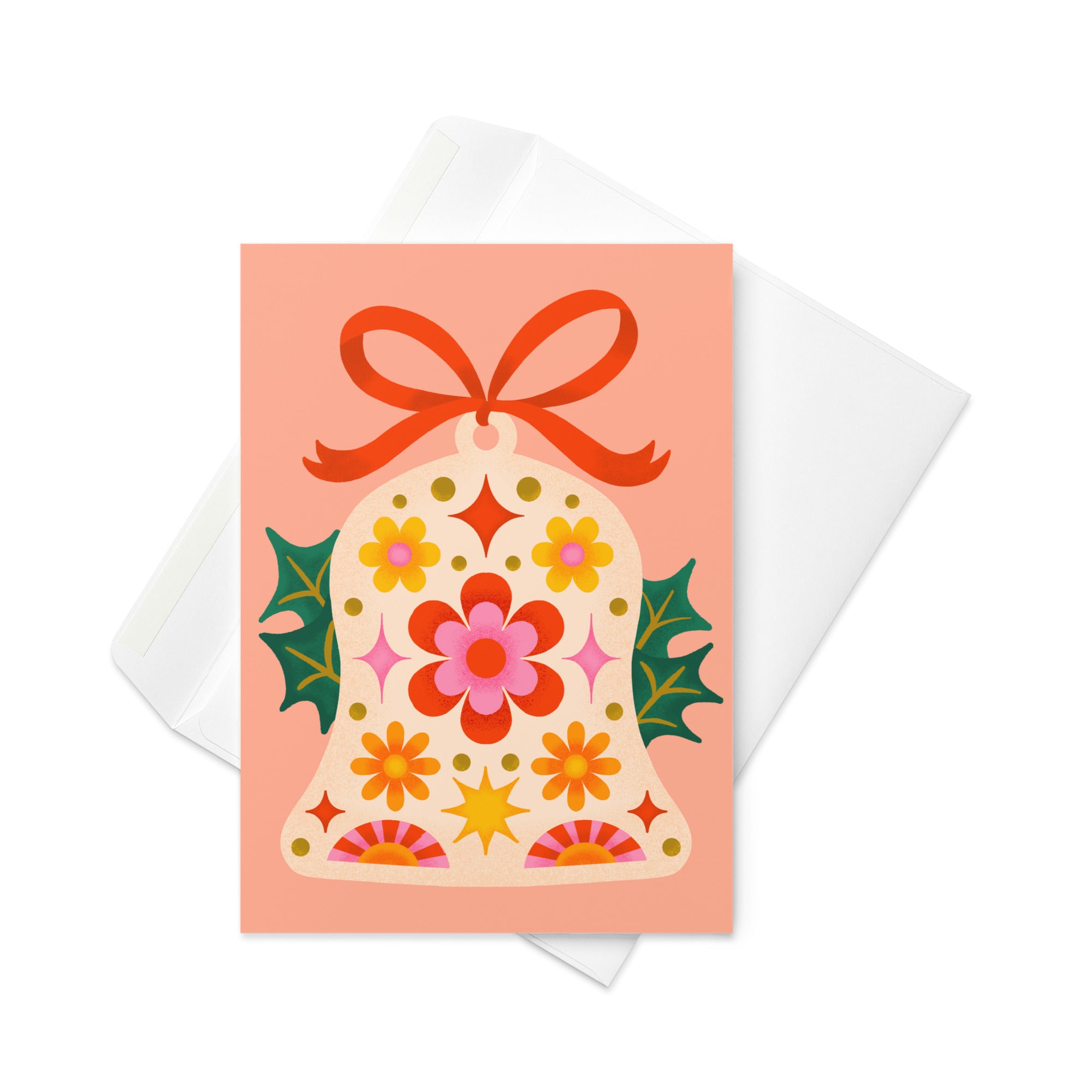 Campana de Navidad retro Tarjetas de felicitación
